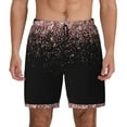thumbnail image 1 of Kdxio Rose Gold Glitter1 Print Men'S Swim Trunks With Compression Liner 7 Inch Inseam Quick Dry Swim Shorts, 1 of 7