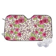 thumbnail image 1 of Kdxio Rose Mix Leopard 4 Print Windshield Sun Shade,UV Rays and Sun Heat Protection,Sunshade for Car Windshield,Car Shade Front Windshield - Small, 1 of 5