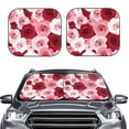 thumbnail image 1 of Kdxio Rose Print 2-Piece Sun Shade Front Windshield - Foldable Car Front Window Sunshades For Most Sedans Suv Truck, 1 of 6