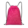 thumbnail image 1 of Kdxio Rose Red Glitter Print Drawstring Backpack Bag,Waterproof Draw String Back Sack, Gym Drawstring Bags Swim Bag For Unisex, 1 of 5