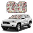 thumbnail image 1 of Kdxio Roses Mixed Zebra Print Windshield Sun Shade, Foldable Sun Blocker for Car,Truck,SUV Automotive Interior Sun Protection,Reflective Shade for Front Windshield(Medium), 1 of 6