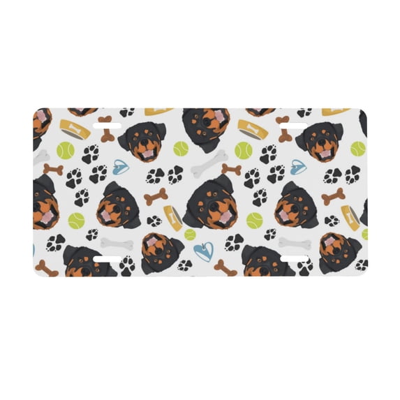 Kdxio Rottweiler License Plate Car Front License Plate Car Decoration Car Accessories Front Tag Plate Standard Size