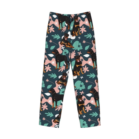 Kdxio Rottweiler Print Men's Sleep Pajama Pant Lounge Pants with Pockets