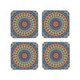 thumbnail image 1 of Kdxio Round Mandala Funny Coasters,4 Pcs Leather Coasters,Housewarming Gifts,Protect Furniture From Water Marks Scratch And Damage, 1 of 1