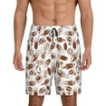 thumbnail image 1 of Kdxio Rugby Style Print Mens Sleep Shorts Bottoms Soft Comfy Pajama Wear Pants with Drawstring Pockets, 1 of 7