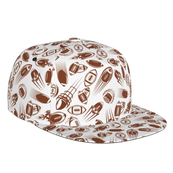 Kdxio Rugby Style Print Snapback Hat for Men Women,Adjustable Baseball Cap