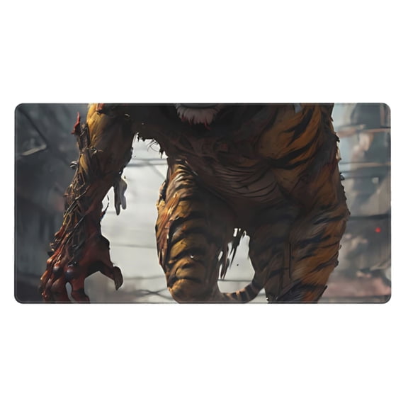 Kdxio Ruins Tiger Warrior Print Large Gaming Mouse Pad,Non-Slip Base,Water Resist Keyboard Pad for Gamer,Office & Home,29.5 x 15.8 in