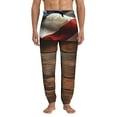 thumbnail image 1 of Kdxio Rustic American Flag Wood Pattern Joggers,Sweatpants for Men with Pockets-X-Large, 1 of 5