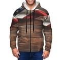thumbnail image 1 of Kdxio Rustic American Flag Wood Print Men Hoodies Casual Hoodies for Men with Zip Pockets Full Zip Long Sleeve Sweatshirt Sports Hooded Jacket-3X-Large, 1 of 5