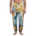 thumbnail image 1 of Kdxio Rustic Blue Vase Blossoms Pattern Joggers,Sweatpants for Men with Pockets-Small, 1 of 5