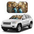 thumbnail image 1 of Kdxio Rustic Daisy Mason Jars Print Windshield Sun Shade, Foldable Sun Blocker for Car,Truck,SUV Automotive Interior Sun Protection,Reflective Shade for Front Windshield(Medium), 1 of 6