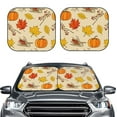 thumbnail image 1 of Kdxio Rustic Harvest Time Print 2-Piece Sun Shade Front Windshield - Foldable Car Front Window Sunshades for Most Sedans SUV Truck, 1 of 5