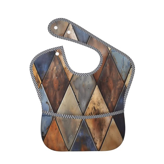 Kdxio Rustic Tile Pattern Bibs For Babies, Baby Bibs for Eating, Toddler Bibs, Waterproof Bibs, Feeding Bibs, for Toddlers, Boys, Girls