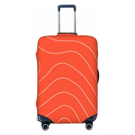 Kdxio Salmon Fish Meat Pattern Luggage Cover for Travel,Elastic and Durable,Fits 18-32 Inch,Anti-Scratch Suitcase Protector-No luggage included
