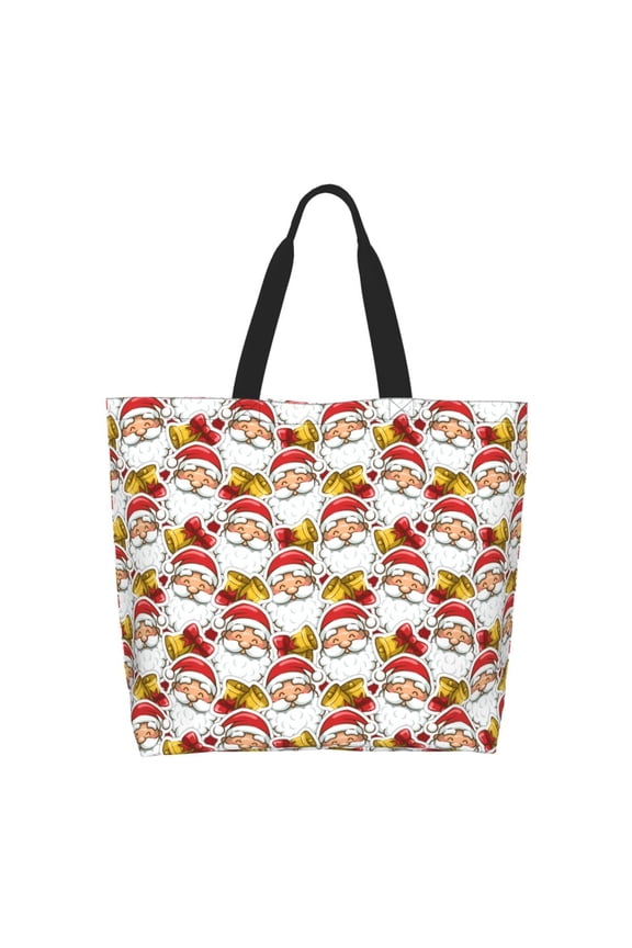 Santa Claus bells Casual Tote Bags Women Big Capacity Shoulder Bag for Women Travel Shoulder Bags Handbags