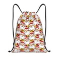 thumbnail image 1 of Kdxio Santa Claus bells Print Drawstring Backpack Bag,Waterproof Draw String Back Sack, Gym Drawstring Bags Swim Bag For Unisex, 1 of 5