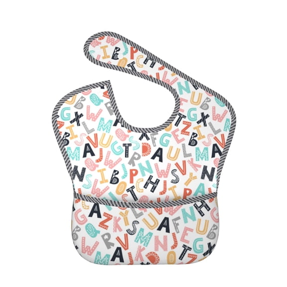 Kdxio Scandinavian Alphabet1 Bibs For Babies, Baby Bibs for Eating, Toddler Bibs, Waterproof Bibs, Feeding Bibs, for Toddlers, Boys, Girls