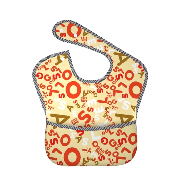 Kdxio Scandinavian Alphabet2 Bibs For Babies, Baby Bibs for Eating, Toddler Bibs, Waterproof Bibs, Feeding Bibs, for Toddlers, Boys, Girls