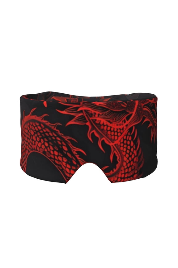 Scarfs for Women Lightweight Print Red Dragon On Black Pattern Scarf Shawl Fashion Scarves Sunscreen Shawls