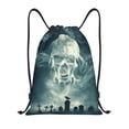 thumbnail image 1 of Kdxio Scary Moon And Clouds Print Drawstring Backpack Bag,Waterproof Draw String Back Sack, Gym Drawstring Bags Swim Bag For Unisex, 1 of 5