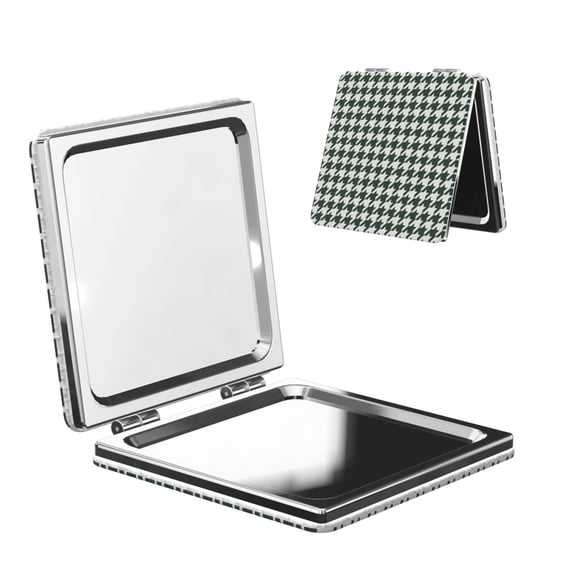 Kdxio Scottish Checkered Pocket Mirror, 1X/2X Travel Makeup Mirror 2-Sided Folding Small Mirror Portable Double-Sided Magnifying Cosmetic Mirror for Gift-Square