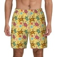 thumbnail image 1 of Kdxio Sea And Sand Print Men'S Swim Trunks With Compression Liner 7 Inch Inseam Quick Dry Swim Shorts, 1 of 7