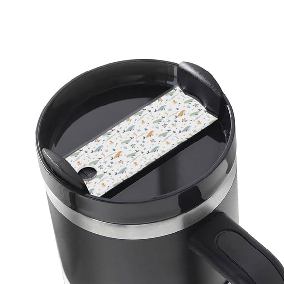 Kdxio Sea Creatures Name Plate Compatible Stanley Cups Name Tag Acrylic Nameplate Tumbler Lid Topper for Cup Accessories