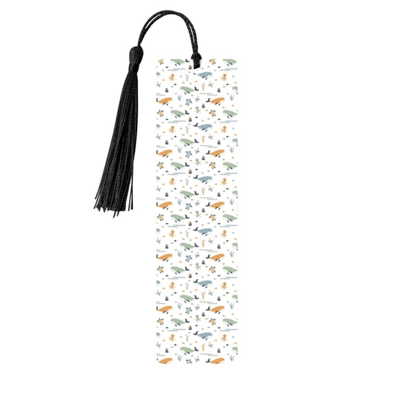 Kdxio Sea Creatures Print Metal Tassel Bookmarks,Perfect Gift for Art Lovers and Bookworms Metal Bookmarks for Women