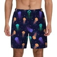 thumbnail image 1 of Kdxio Sea Jellyfish Print Men'S Swim Trunks With Compression Liner 7 Inch Inseam Quick Dry Swim Shorts, 1 of 7
