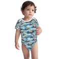 thumbnail image 1 of Kdxio Sea Marine And Lighthouse Pattern Unisex Baby Cotton Short Sleeve Bodysuits-12 Months, 1 of 5