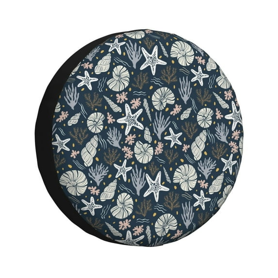Kdxio Sea Shells 1 for Tire Cover Wheel Protectors Tyre Covers Weatherproof Wheel Covers Universal Fit for Trailer Rv SUV Truck Camper Travel Trailers 15 inch