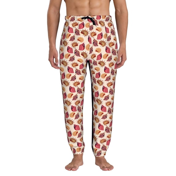 Kdxio Sea Shells Pattern Joggers,Sweatpants for Men with Pockets-Large