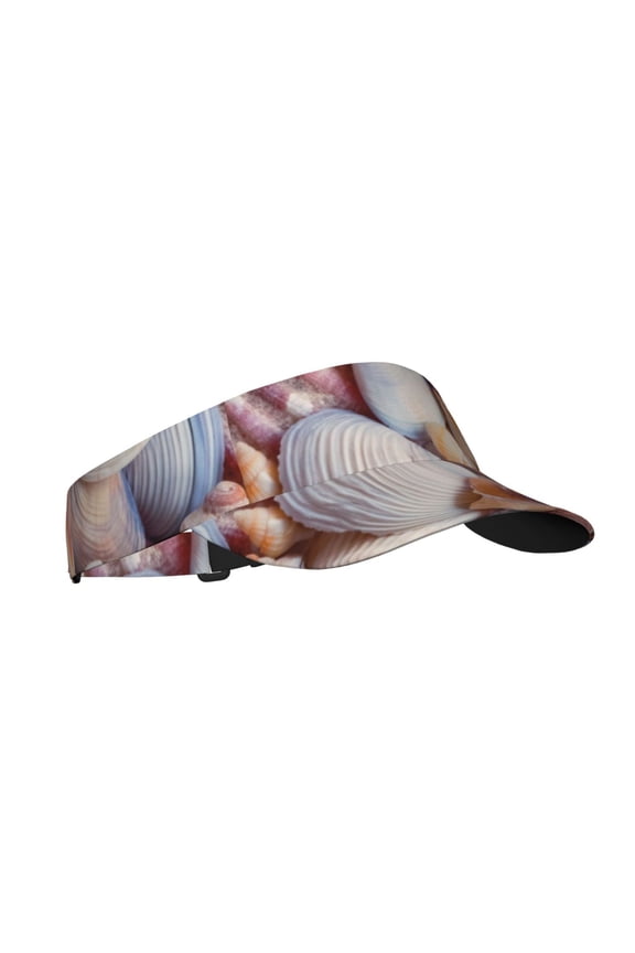 Sea Shells Print Sun Visor Hat Golf Visor Adjustable Velcro Outdoor Sports Cap for Men Women