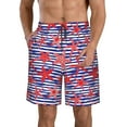 thumbnail image 1 of Kdxio Sea Stars Pattern Mens Casual Shorts - Drawstring Summer Beach Sports Shorts for Men, 1 of 9
