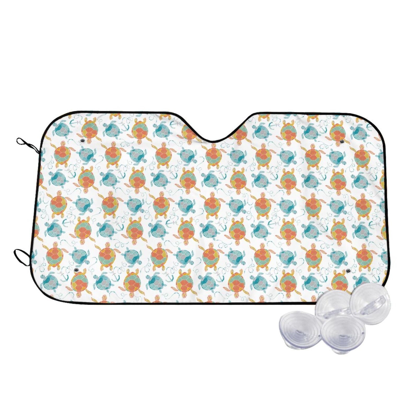 Windshield Turtle Shell Kdxio Sea Turtle Print Windshield Sun Shade,UV Rays and Sun Heat ...