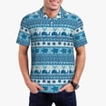 thumbnail image 1 of Kdxio Sea Underwater Animals Print Men's Short Sleeve Polo Shirt,Midweight Men's Shirt, 1 of 6