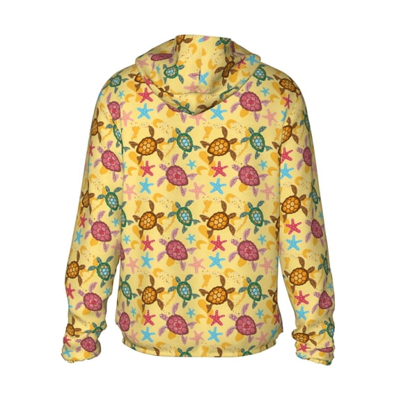 Kdxio Sea and Sand Print Women Men Sun Protection UPF 50+ Jackets Zip Up Long Sleeve Hoodie Hiking Lightweight with Pockets