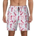 thumbnail image 1 of Kdxio Seahorse And Starfish Print Men'S Swim Trunks With Compression Liner 7 Inch Inseam Quick Dry Swim Shorts, 1 of 7