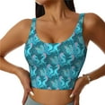 thumbnail image 1 of Kdxio Seahorse Print Workout Crop Tank Top for Women Racerback Yoga Tank Tops Athletic Sports Shirts Exercise Undershirts, 1 of 9