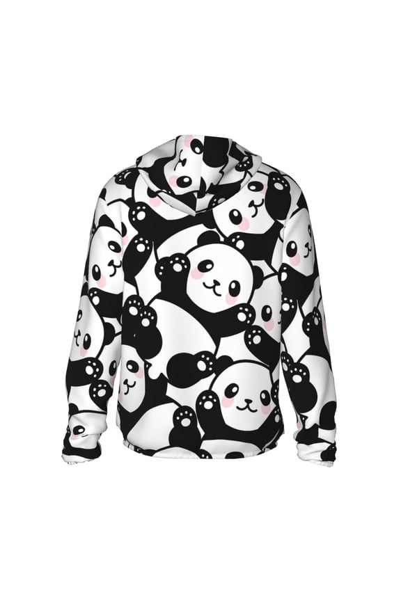 Seamless Pattern Cute Panda Print Women Men Sun Protection UPF 50+ Jackets Zip Up Long Sleeve Hoodie Hiking Lightweight with Pockets