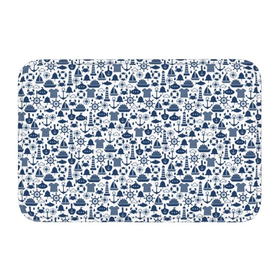 Kdxio Seaside Primary Color,16" x 24", Non-Slip Front Door Mats,Outdoor Welcome Mat Washable