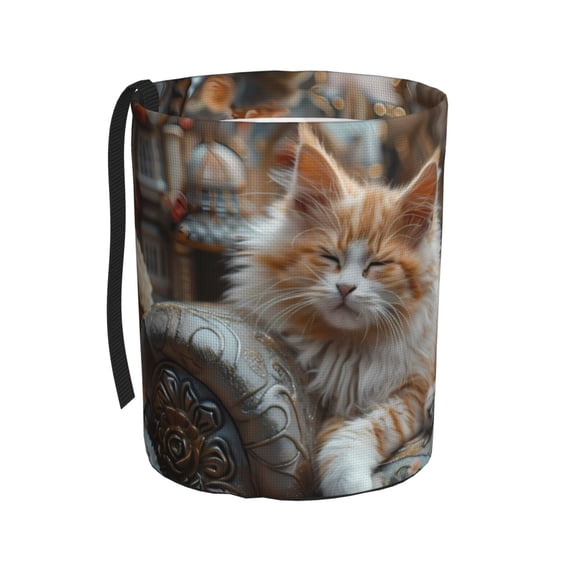 Kdxio Serene Kitten Kingdom Car Trash Can Garbage Car Accessories Trash Can Car Waste Bin for for Driver and Passenger Any Vehicle