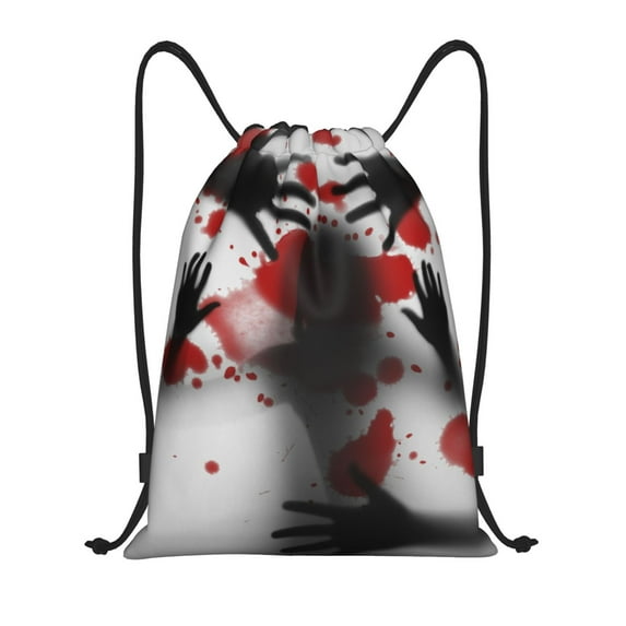 Kdxio Shadows Behind Print Drawstring Backpack Bag,Waterproof Draw String Back Sack, Gym Drawstring Bags Swim Bag For Unisex
