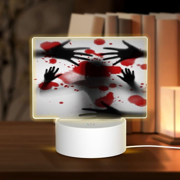 Kdxio Shadows Behind Rectangular Acrylic Night Light Acrylic Sleep Night Light Friend Gifts for Birthday Gifts for Women Teens Boys Girls