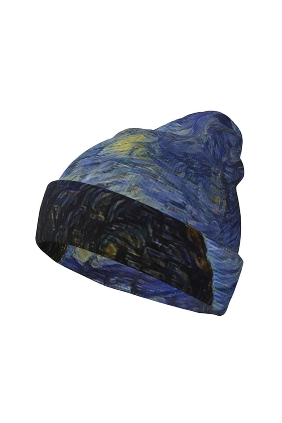 Shambhala Cat In Van Gogh Impressionist Winter Beanie for Men Women Beanie Knit Hat Cuffed Cap Beanie Knit Chunky Snow Cap