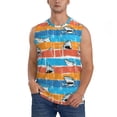 thumbnail image 1 of Kdxio Shark On Line for Men's Muscle T-shirt,Sleeveless for Workout Running Athletic Gym Lounge Casual, 1 of 5