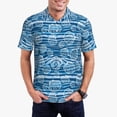 thumbnail image 1 of Kdxio Shell Print Men's Short Sleeve Polo Shirt,Midweight Men's Shirt, 1 of 5