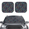 thumbnail image 1 of Kdxio Shells And Seaweed Print 2-Piece Sun Shade Front Windshield - Foldable Car Front Window Sunshades For Most Sedans Suv Truck, 1 of 6