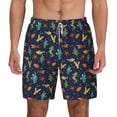 thumbnail image 1 of Kdxio Shells And Seaweed Print Men'S Swim Trunks With Compression Liner 7 Inch Inseam Quick Dry Swim Shorts, 1 of 7