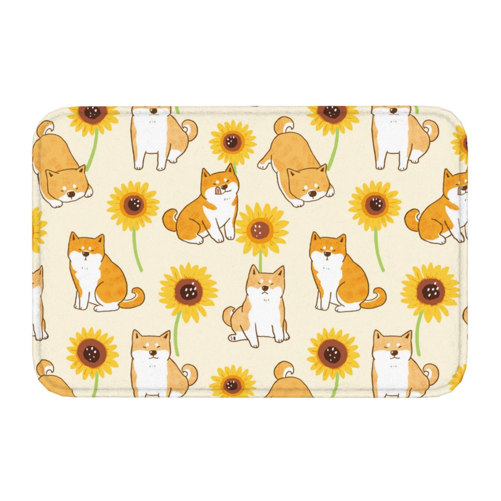 Simpatico dipendente di cane Shiba Inu con illustrazione dell'icona del